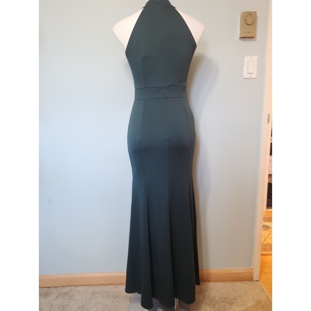 Dark green Halter Top gown - Picture 7 of 13